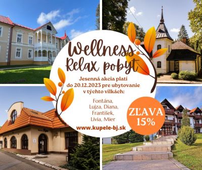 15% zľava na pobyt Wellness Relax do vedľajších budov